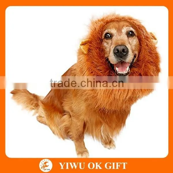 Amazon hotsale Dog Lion Mane Costume Decoration Wigs Party Fancy Furry Hairs