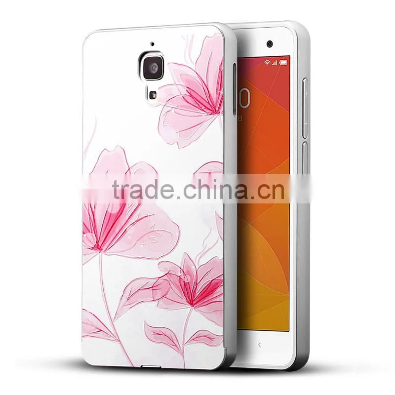 wholesale PC case with metal Frame mobile phone case for xiaomi 4