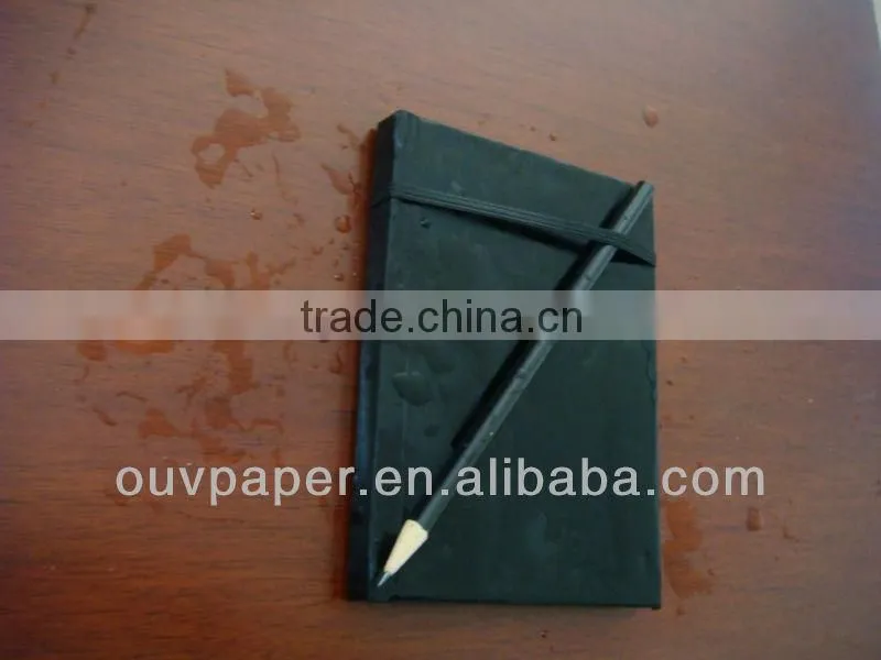 100% Waterproof Notebook with PVC material cover,Works underwater,Removable perforated pages,120g waterproof white paper