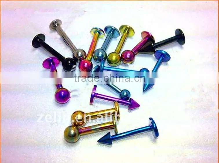 Crystal Body Lip Piercing Clear Labret Ring & Studs Jewelry