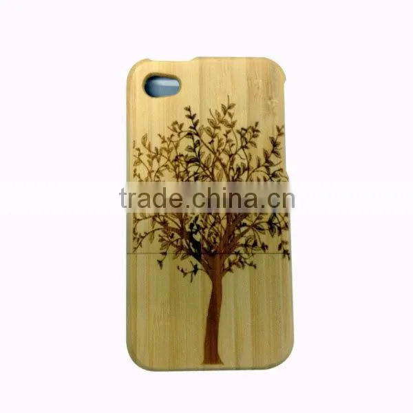 Custom laser logo handmade for bamboo iphone 5 case