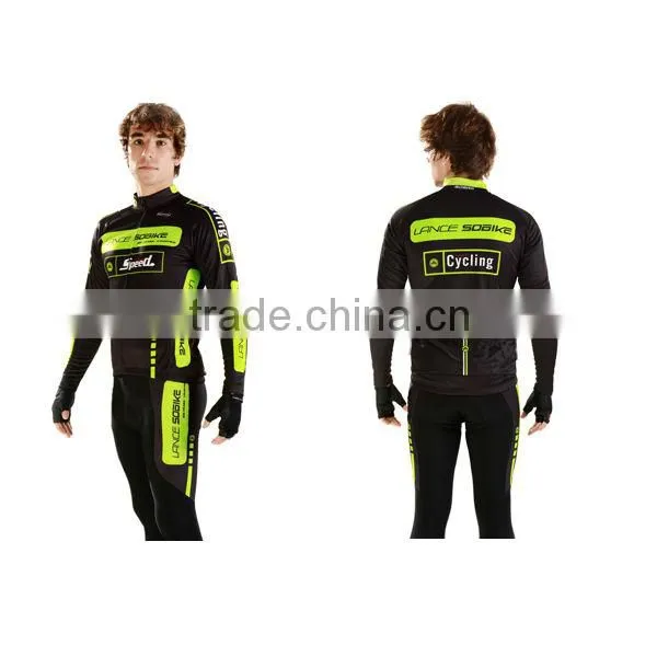 full sleeve Soft shell solid cutting Cycle friendly cut high visibility light weight men cycling