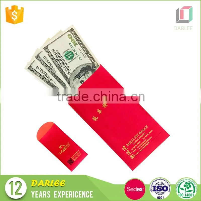 Custom printed chinese new year hot foil stamping embossing red pocket