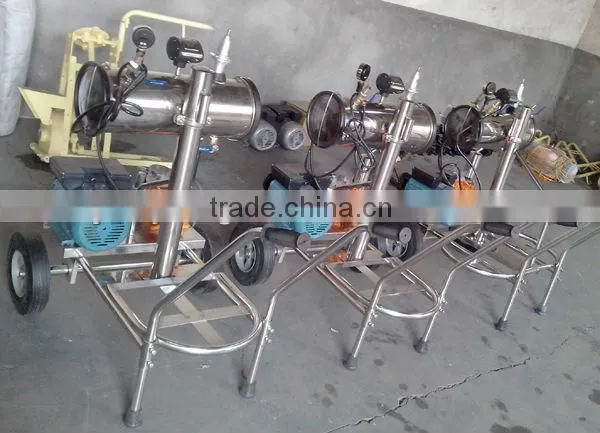 stainless steel trolley milking machine