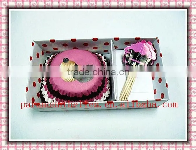 pouch with header card,(OPP bag with paper card), package, cupcake liners cupcake cases baking cups
