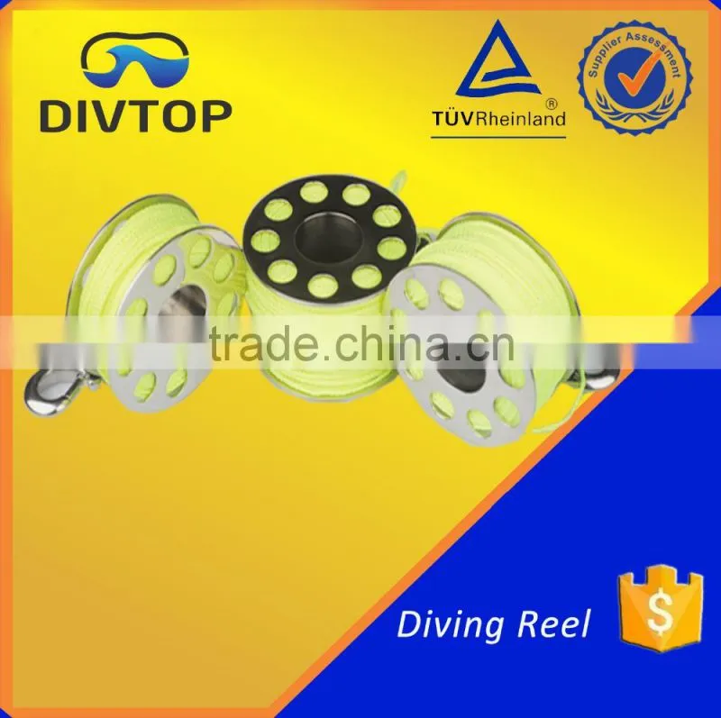 plastic dive reel fly reel nylon reel with brass hook
