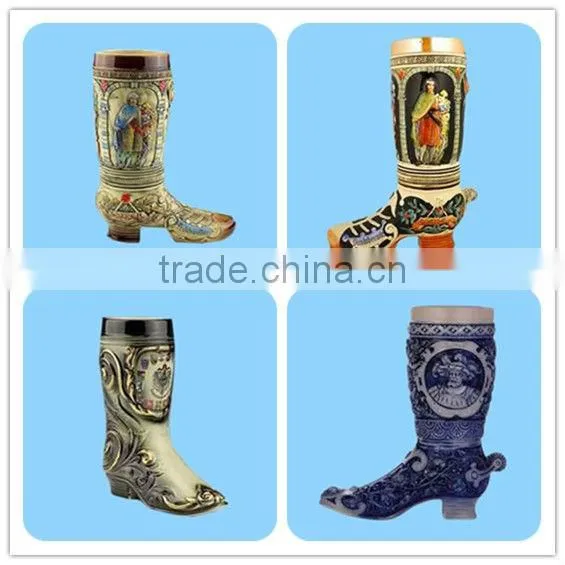Unique design ceramic beer boot mug