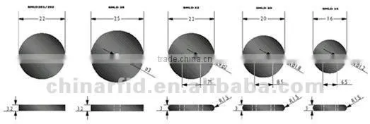 13.56 MHz Passive RFID Laundry Button Tags System for Hotel Linen Management