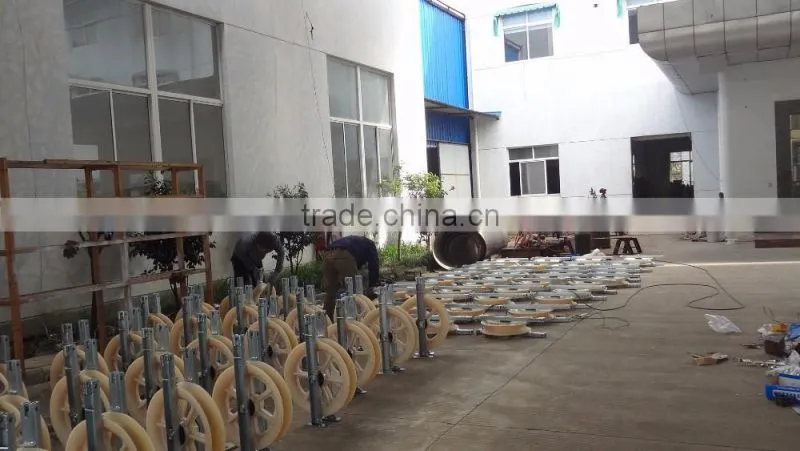 5 Bundled Cable / OPGW Conductor Pulley for Power Line Construction 800mm2 , Rubber Covered
