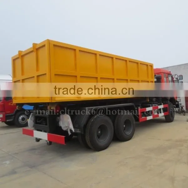300hp 6*4 DONGFENG Compartment Removable Refuse Truck 16 m3