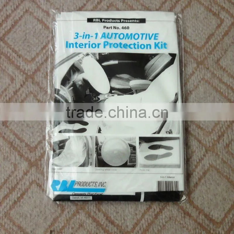 Plastic disposable automotive clean sets/kits