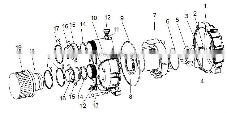 Sewage submersible gasoline water pump with centrifugal pump for sale