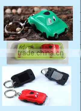 Promotional solar keychain flashlight