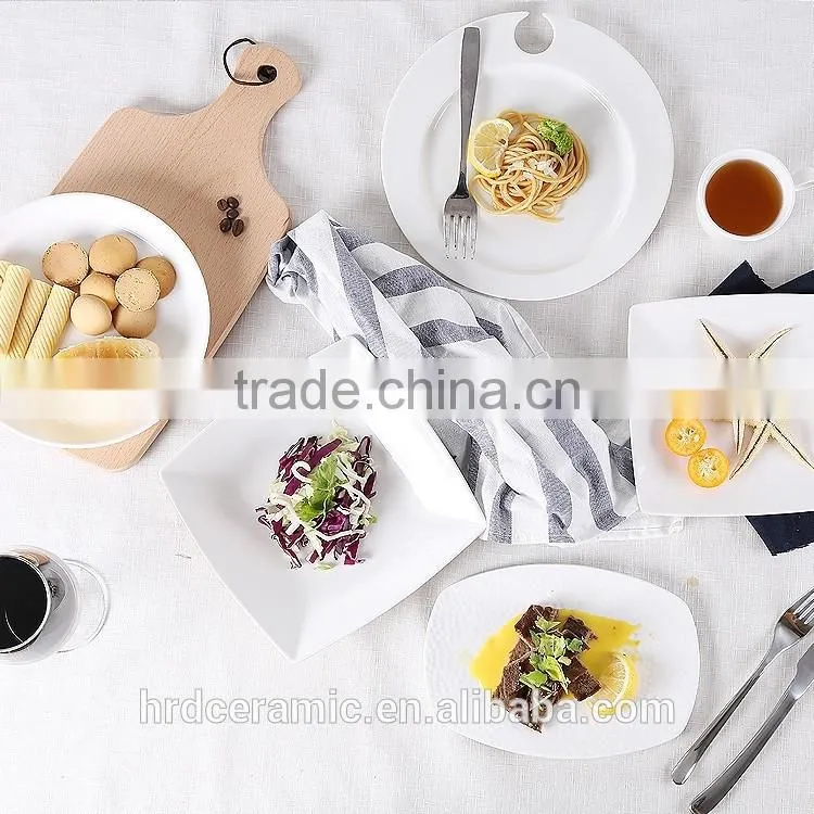 Hotel and restaurant White Ceramic plate Creative New design Dinner plates