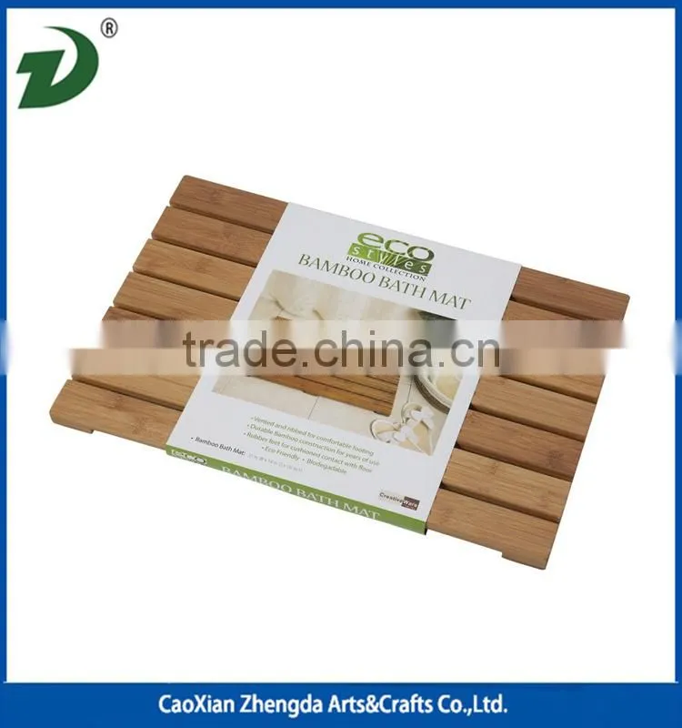 2016 New Design Anti Slip Wood Shower Mat