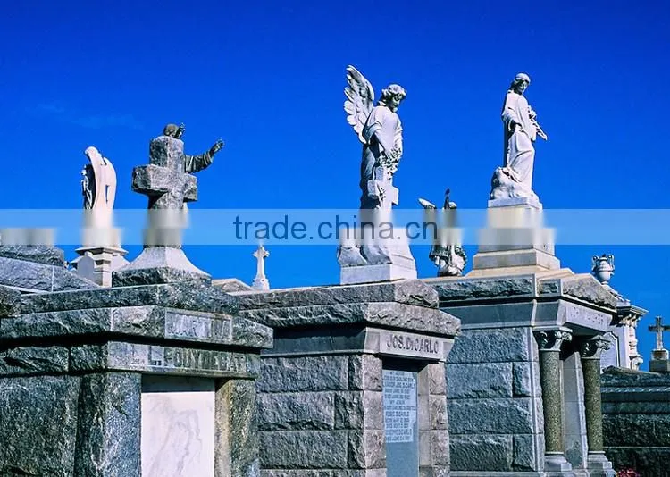 outdoor decoration marble life size stone angel statues for cemetery