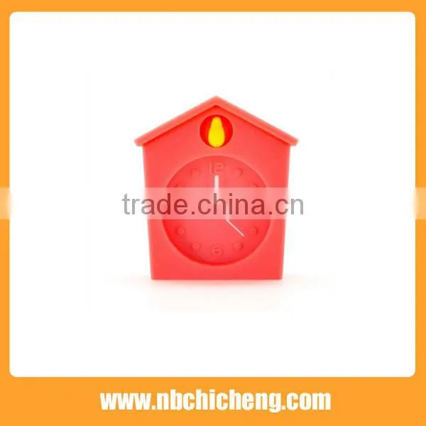 Houses Shape Small Needles Silicone Travel Alarm Clock