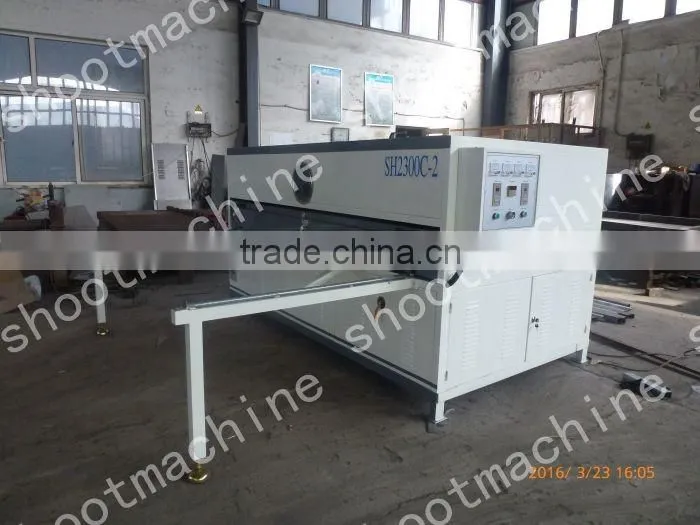 Vacuum Membrane Press SH2300C-2 with Overall dimensions 2750x2650x1550mm and Worktable size 2300x1100mm