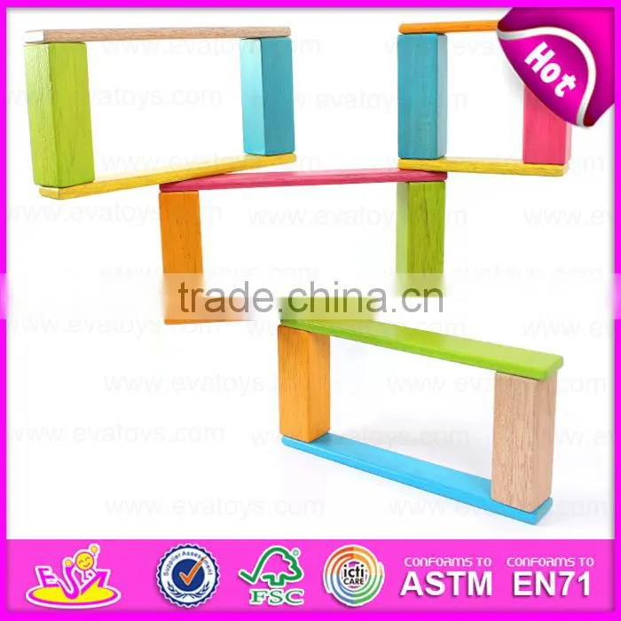 Promotional 46PCS DIY wooden puzzle 4D toy for kids,Wooden intelligent 3d puzzle diy toy for christmas W03B045
