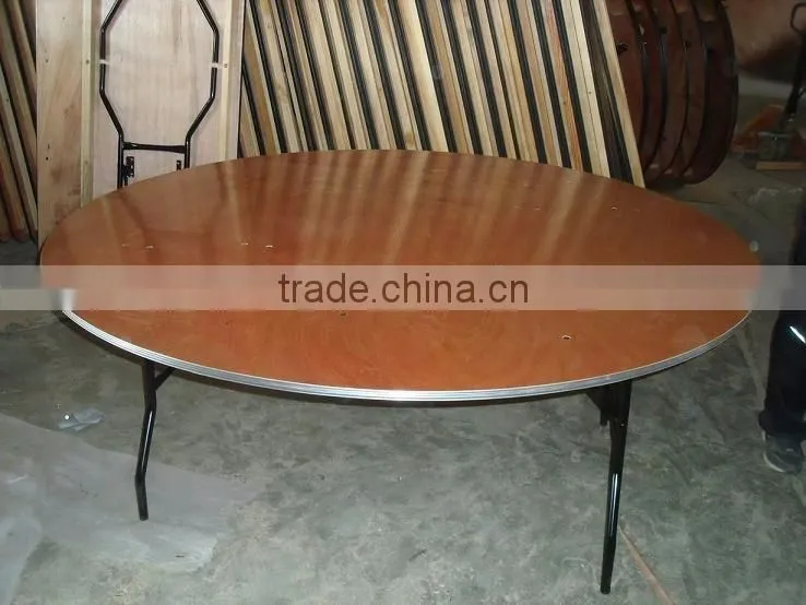 High Quality 6ft Plywood Folding Table with iron suppport popular in New Zealand for sale