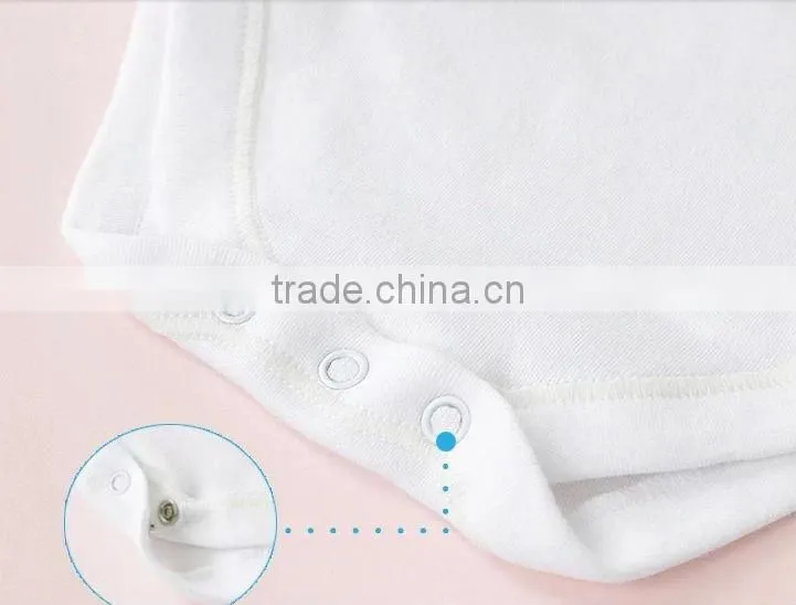 Cheapest quality100% cotton plain white baby rompers