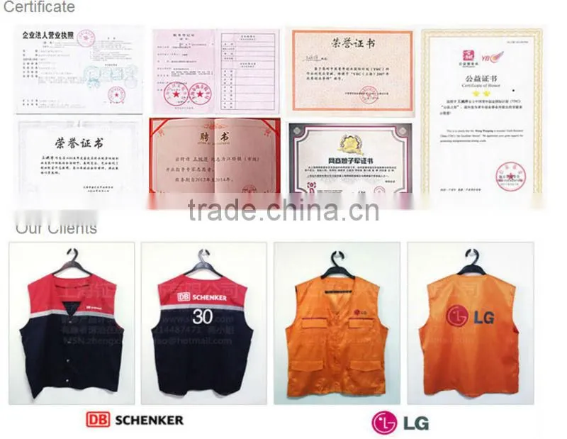 2015 Unisex Hi Vis Safety Workwear