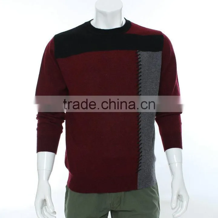 2015 winter sweater for men with cashmere /polyester ,mutil colors latest design winter sweater for winter