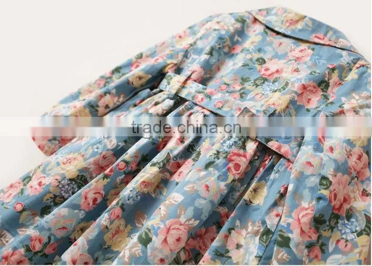 new arrival fashion jacket cotton padded floral printed girls cotton jacket