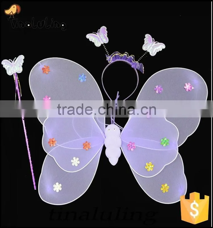 new products girls fairy wings butterfly shape cheap wings 3pc a set party supplies