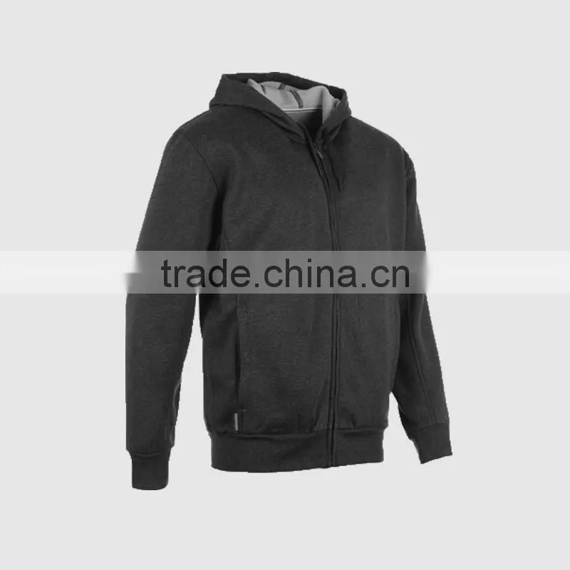 Men's Black Hoodies With Zip 100% Cotton
