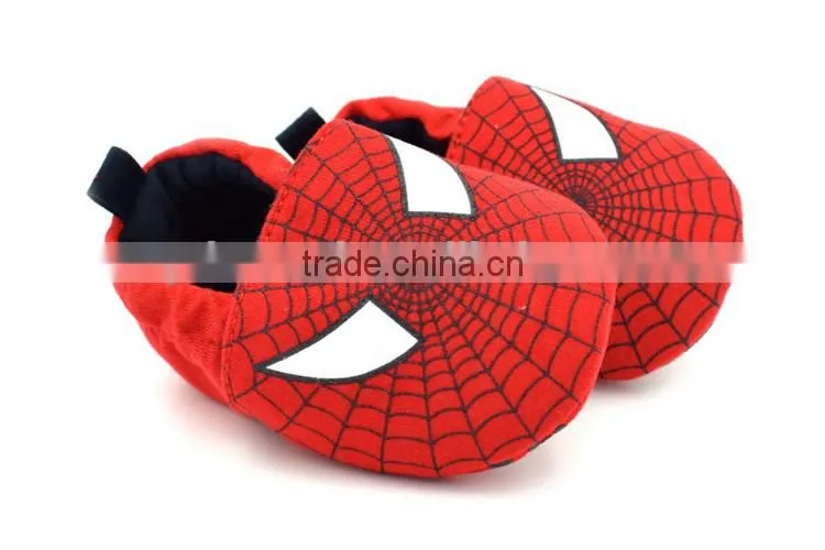 Superman printed cotton baby boys' booties