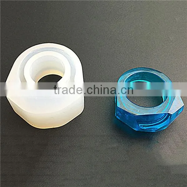 Custom Shape Finger Ring White Faceted Silicone Resin Mold