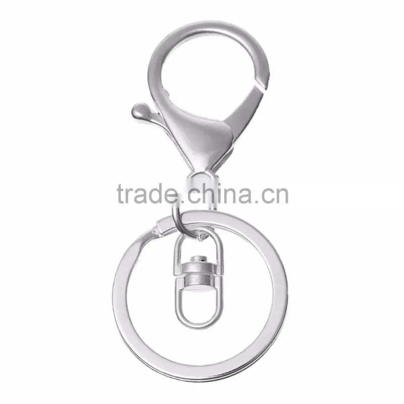 Wholesale Silver Plated Lobster Clasp Findings Simple Metal Key Chain Rings