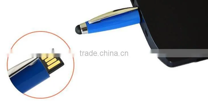 high quality Logo ballpoint business metal pen box gift set with USB