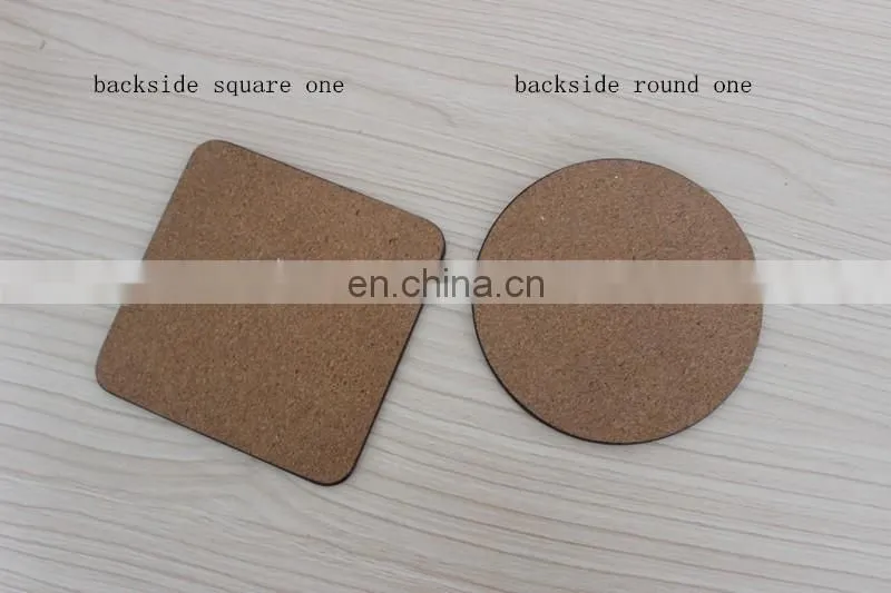 MDF coasters sublimation blank table mats wood tea coasters with custom logo
