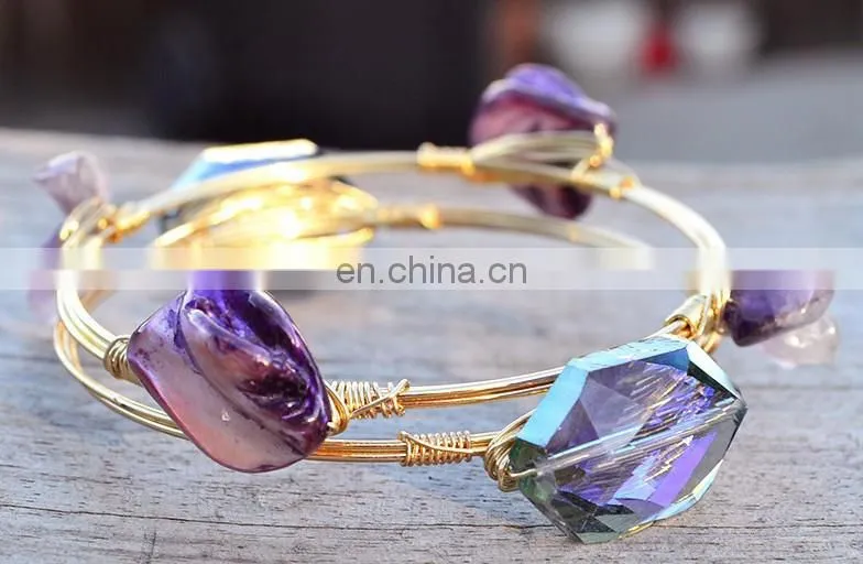 Birthstone Rhinestone Style wraps BirthstoneJewelry Bangle Bracelet