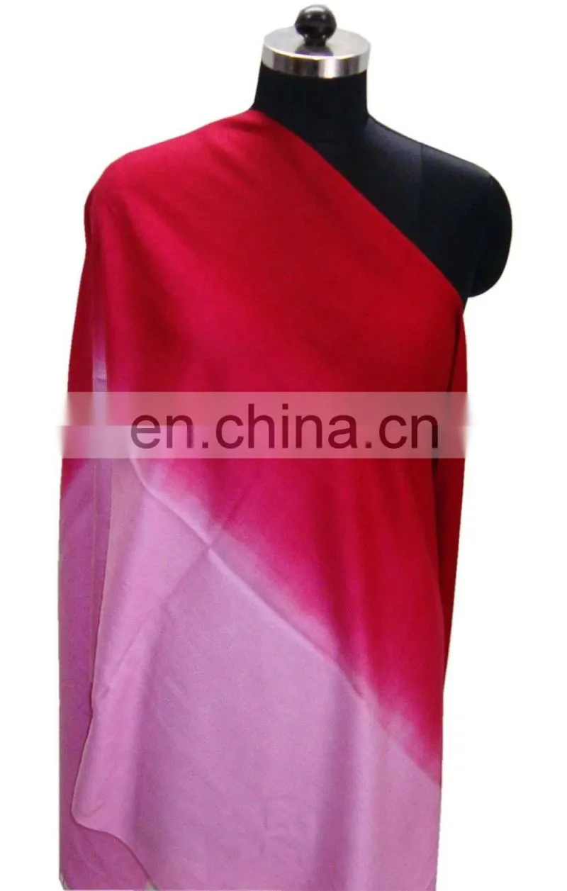 Ombre Silk shawls,Silk stoles with two tone Design in Delhi