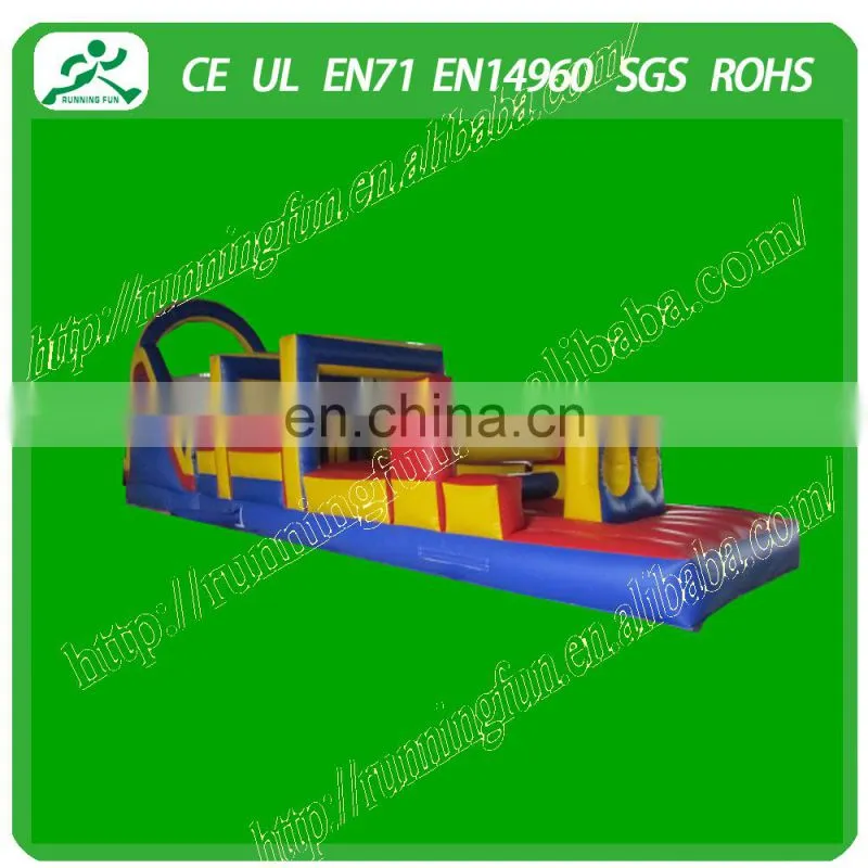 Good quality inflatable obstacle course for adultRunning Fun)