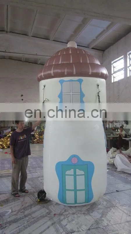 popular printed small inflatable house with led light for decoration