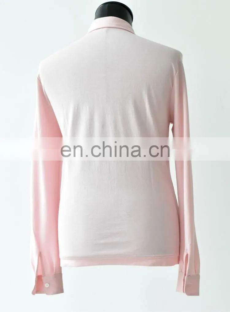 men pink color knitted shirt