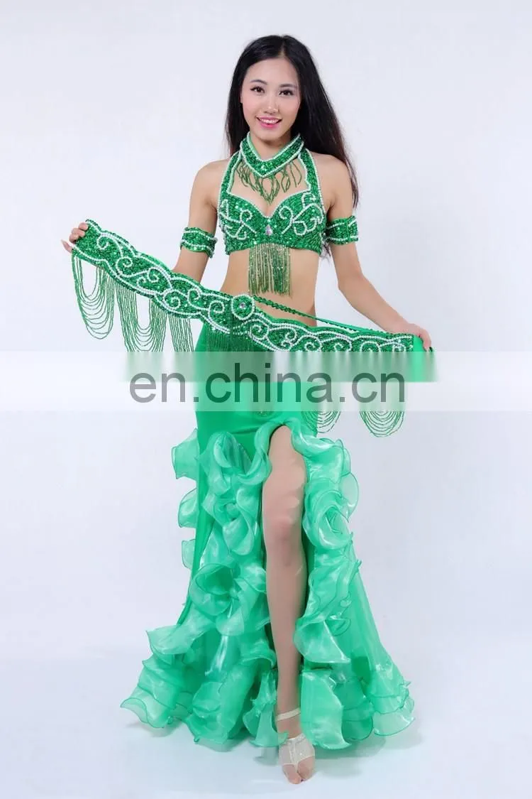 Beading tassel sequins sexy austrial bellydance costumes