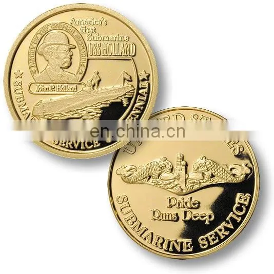 embossed pure gold souvenir coin