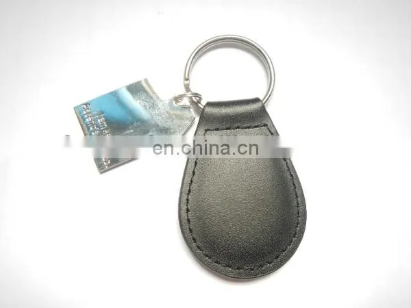 exquisite leather key holder with metal tag