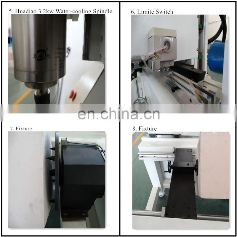 Jinan factory direct supply 6090 4 axis cnc router italy spindle machine