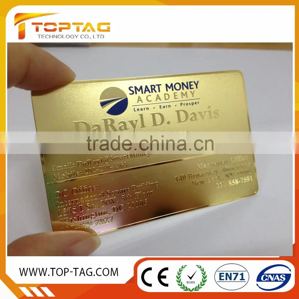 QR code stainless steel business cards/Metal cards (China Manufacturer)