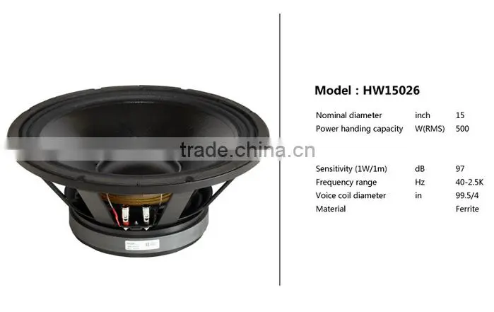 Trade assurance, double 15 inch passive subwoofer for line array system