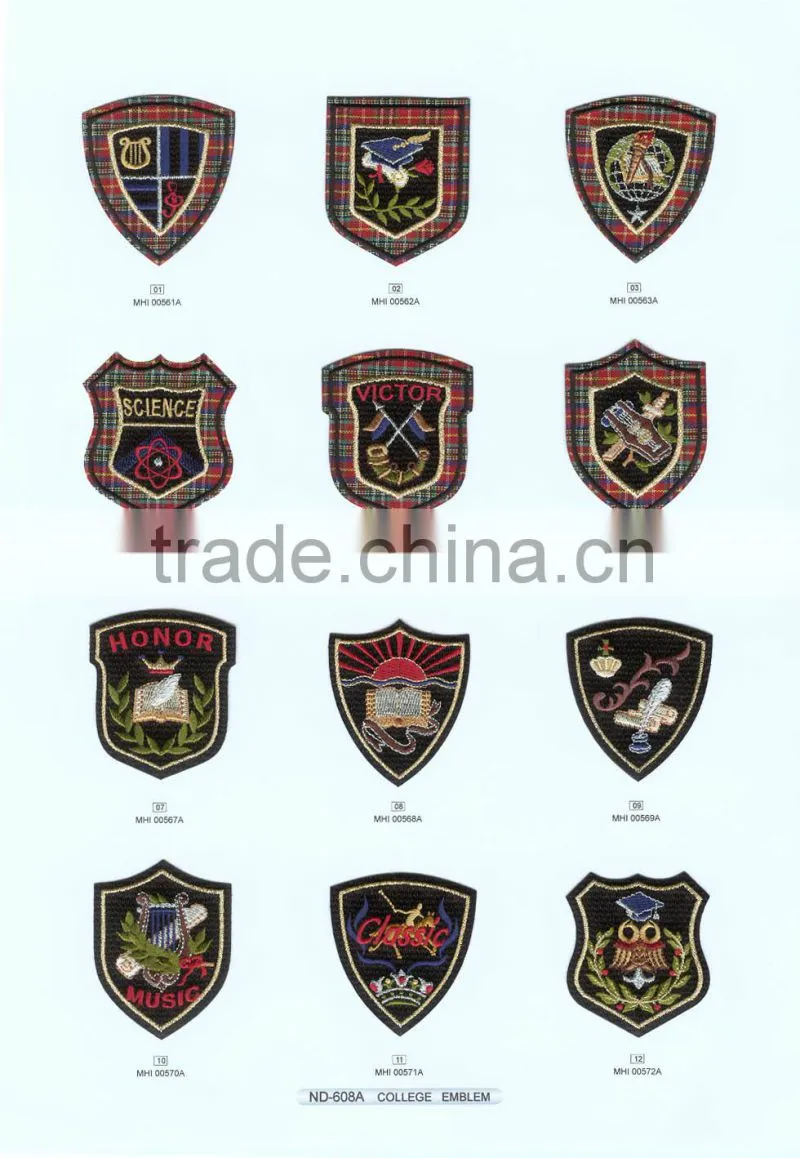 College Wind Embroidery Patches Badges