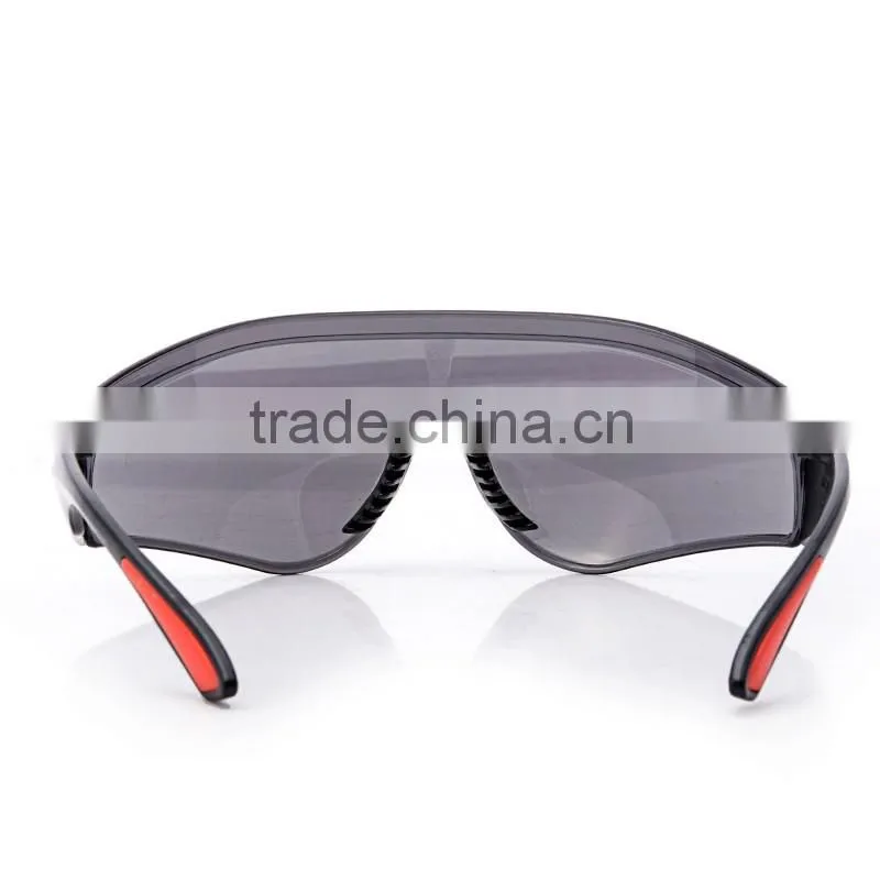 China manufacturers wholesale industrial grey anti uv lens en166 safety glasses with soft rubber nose padded