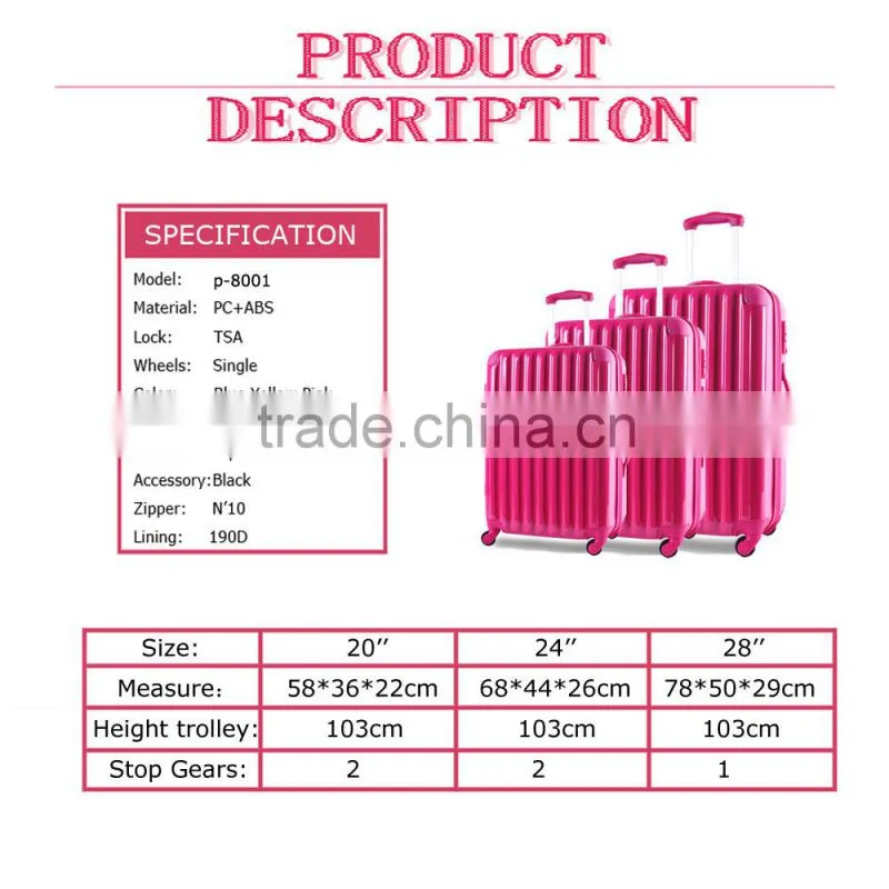 most popular high quality travel luggage bags luggage set