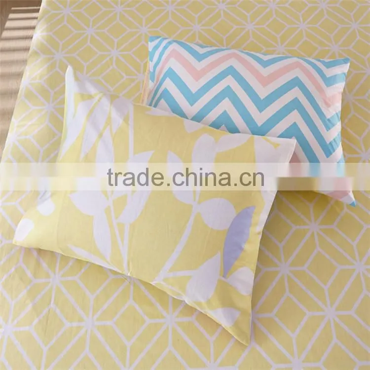 Professional manufacture 40s bedding set 128*68 pigment printing cotton flat sheet sets whole home comforter sets